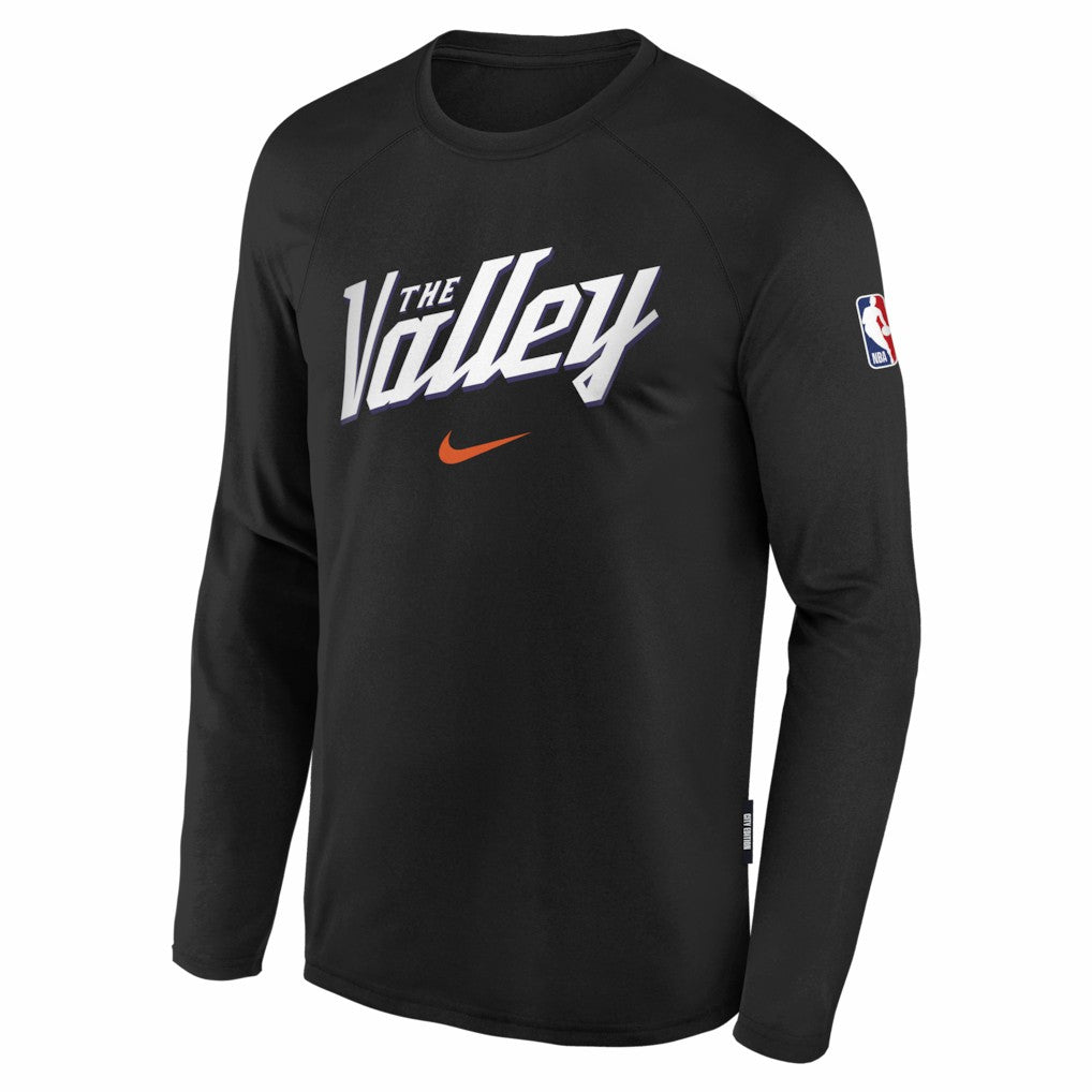 Nike Phoenix Suns Youth 2025/26 City Edition Dri-Fit Long Sleeve Game Top Black