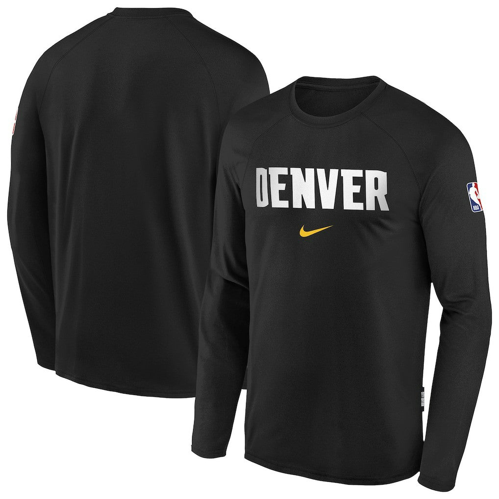 Nike Denver Nuggets Youth 2025/26 City Edition Dri-Fit Long Sleeve Game Top Black