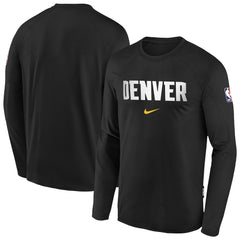 Nike Denver Nuggets Youth 2025/26 City Edition Dri-Fit Long Sleeve Game Top Black