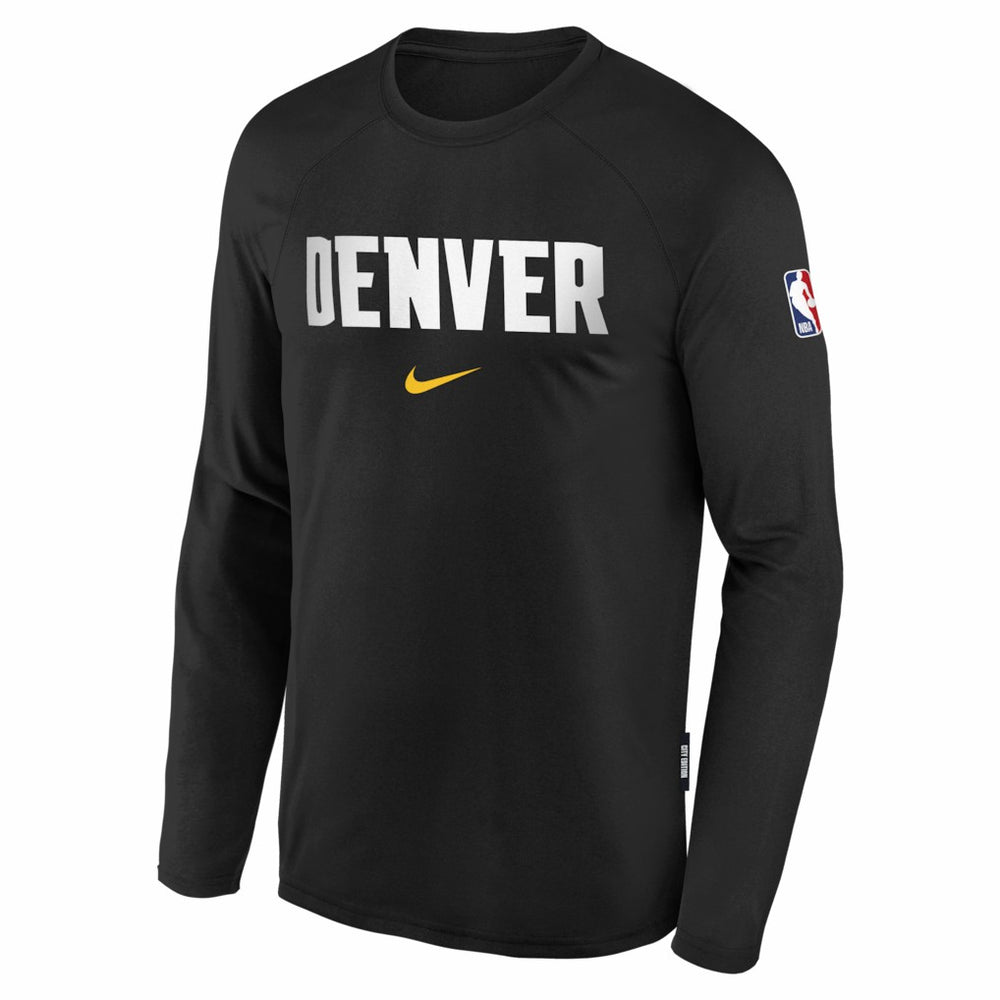 Nike Denver Nuggets Youth 2025/26 City Edition Dri-Fit Long Sleeve Game Top Black