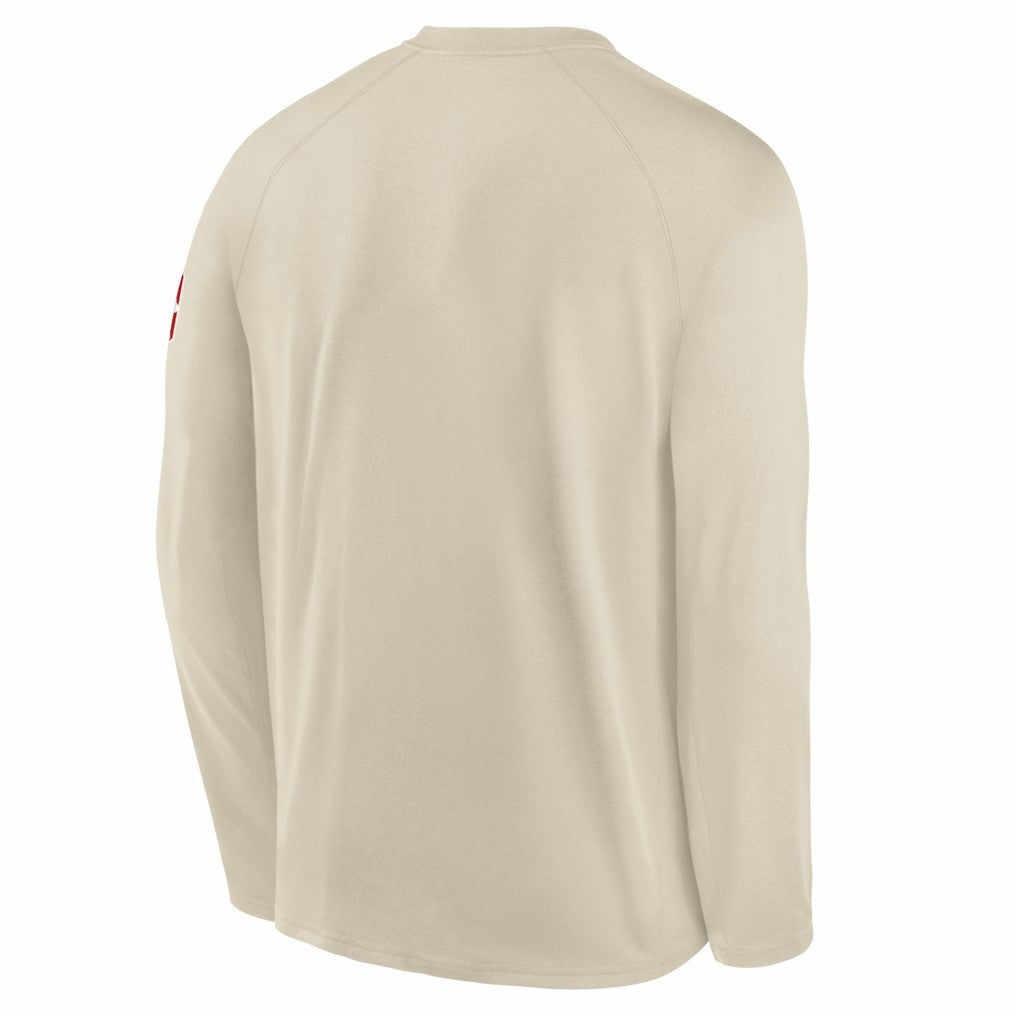 Nike Milwaukee Bucks Youth 2025/26 City Edition Dri-Fit Long Sleeve Game Top White