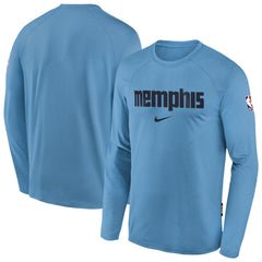 Nike Memphis Grizzlies Youth 2025/26 City Edition Dri-Fit Long Sleeve Game Top Light Blue