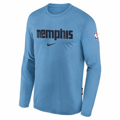 Nike Memphis Grizzlies Youth 2025/26 City Edition Dri-Fit Long Sleeve Game Top Light Blue