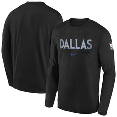 Nike Dallas Mavericks Youth 2025/26 City Edition Dri-Fit Long Sleeve Game Top Black