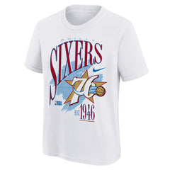 Nike Philadelphia 76ers Youth Hardwood Classics Champs Max90 T-Shirt White