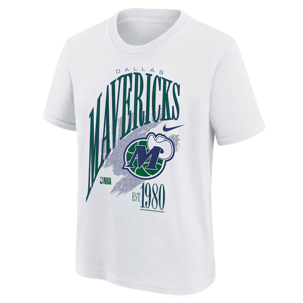 Nike Dallas Mavericks Youth Hardwood Classics Champs Max90 T-Shirt White