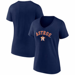 Houston Astros Women's Logo V-Neck T-Shirt Outlet