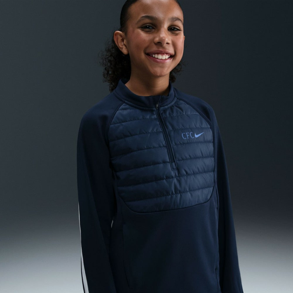 Nike - Chelsea Youth 2025/26 Academy Winter Warrior Drill Training Top - Navy