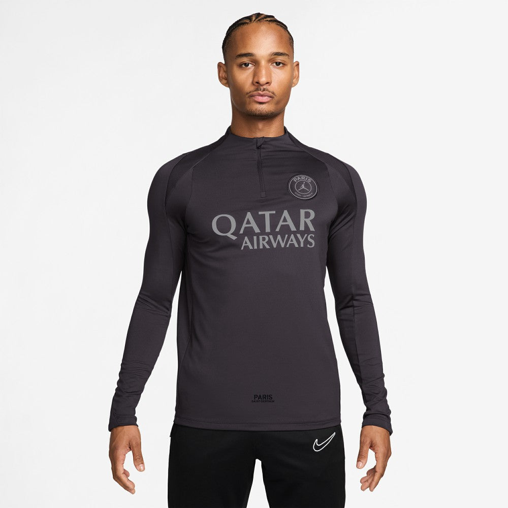 Nike - Paris Saint-Germain Strike Drill Quarter-Zip Long Sleeve Dri-FIT Top - Anthracite