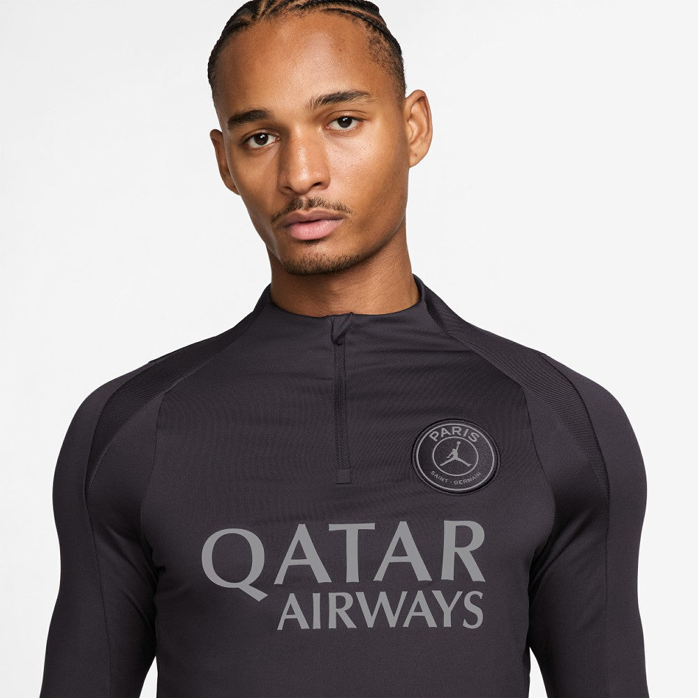 Nike - Paris Saint-Germain Strike Drill Quarter-Zip Long Sleeve Dri-FIT Top - Anthracite