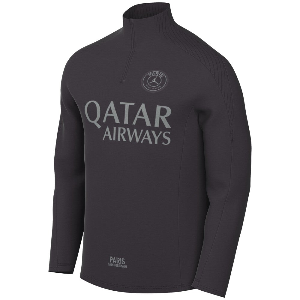 Nike - Paris Saint-Germain Strike Drill Quarter-Zip Long Sleeve Dri-FIT Top - Anthracite