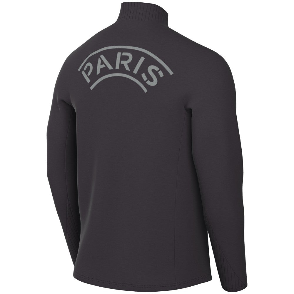 Nike - Paris Saint-Germain Strike Drill Quarter-Zip Long Sleeve Dri-FIT Top - Anthracite