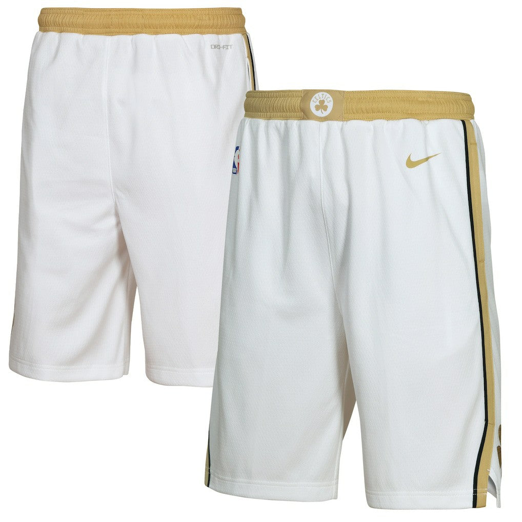 Nike Boston Celtics Youth 2025/26 City Edition Swingman Performance Shorts White