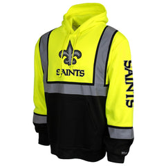 New Orleans Saints High-Visibility Safety Hooded Sweatshirt - Yellow - NFL