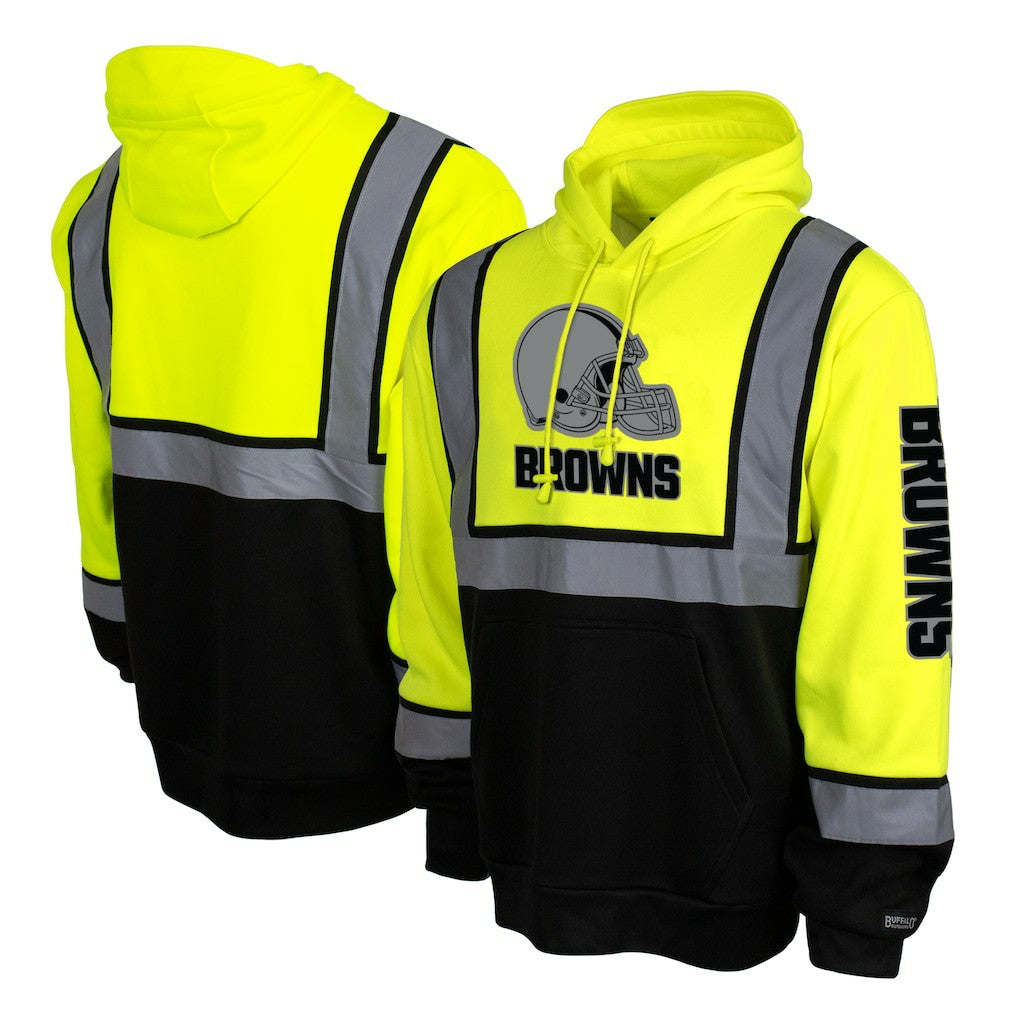 Cleveland Browns High-Visibility Safety Hooded Sweatshirt - Yellow - NFL