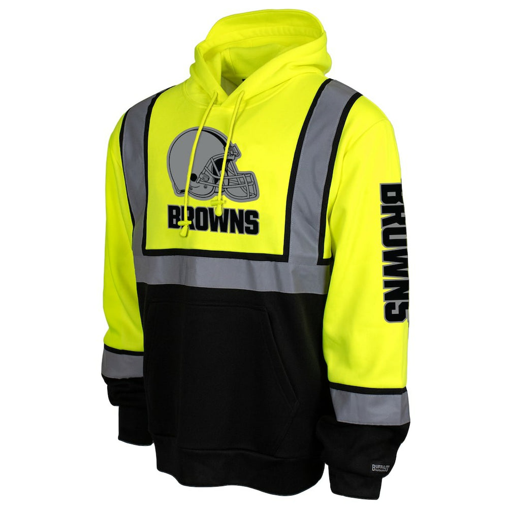 Cleveland Browns High-Visibility Safety Hooded Sweatshirt - Yellow - NFL