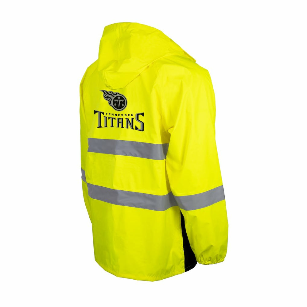 Tennessee Titans Hi-Vis Safety Waterproof Rainshell Full-Zip Hooded Jacket - Yellow - NFL