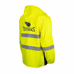 Tennessee Titans Hi-Vis Safety Waterproof Rainshell Full-Zip Hooded Jacket - Yellow - NFL