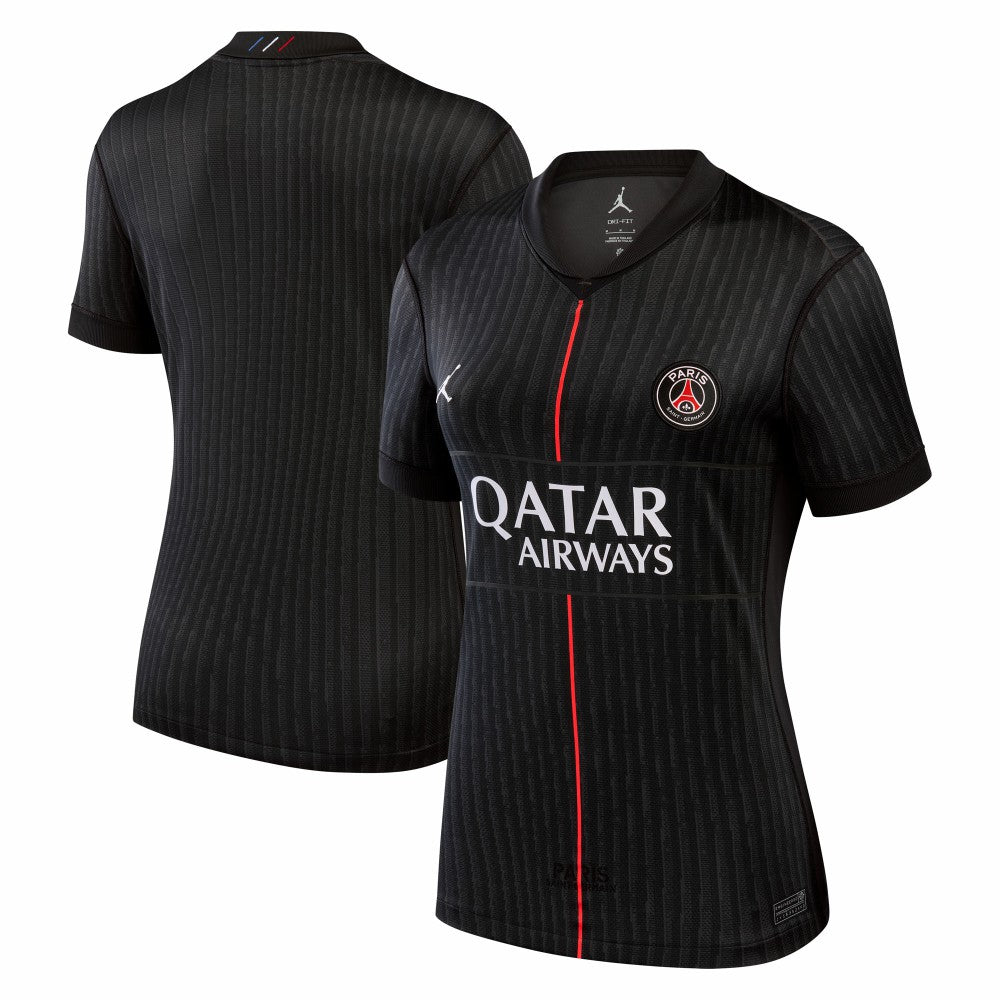 Jordan - Paris Saint-Germain Jordan Brand Women's 2025/26 Fourth Replica Jersey - Black