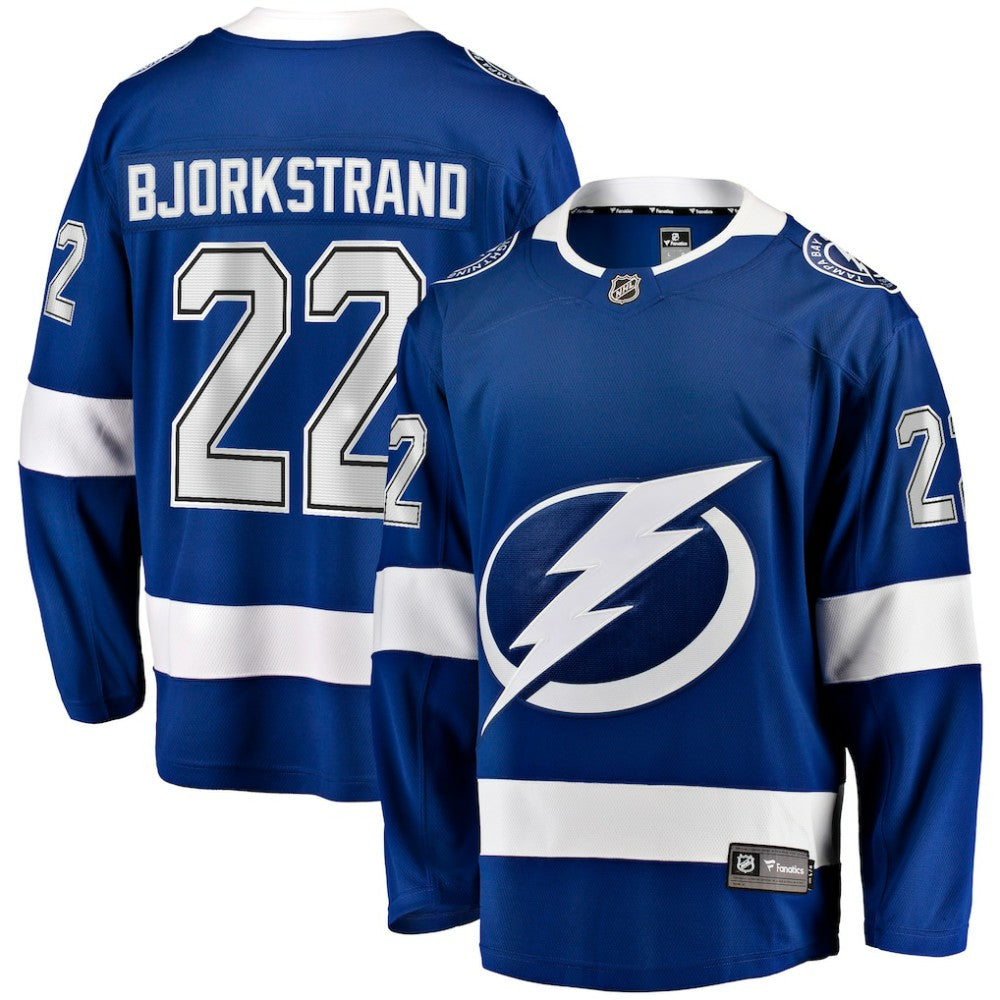 Oliver Bjorkstrand Tampa Bay Lightning Fanatics Home Breakaway Jersey - Blue | Fanatics Lifestyle