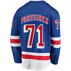 Juuso Parssinen New York Rangers Fanatics Home Breakaway Jersey - Blue | Fanatics sale