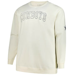 Dallas Cowboys Profile Big & Tall Fleece Sweatshirt - Cream - NFL