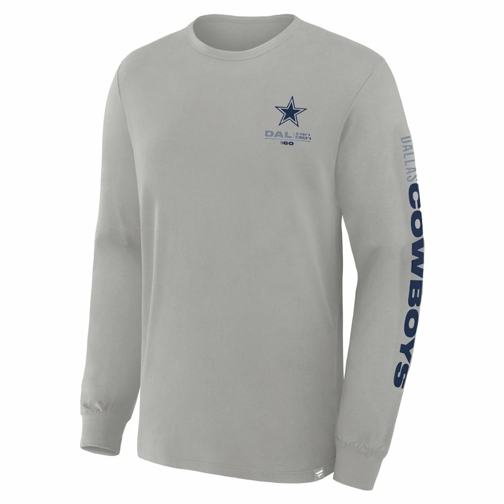 Dallas Cowboys Big & Tall Clock Management Legacy Long Sleeve T-Shirt - Heather Gray - Fanatics