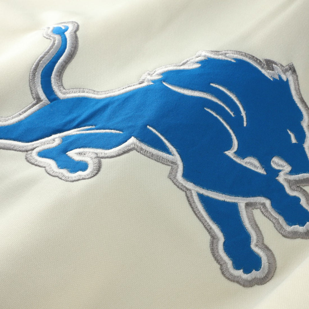 Detroit Lions Profile Big & Tall Chest Print and Logo Short Sleeve Pullover Hoodie - Oatmeal - NFL