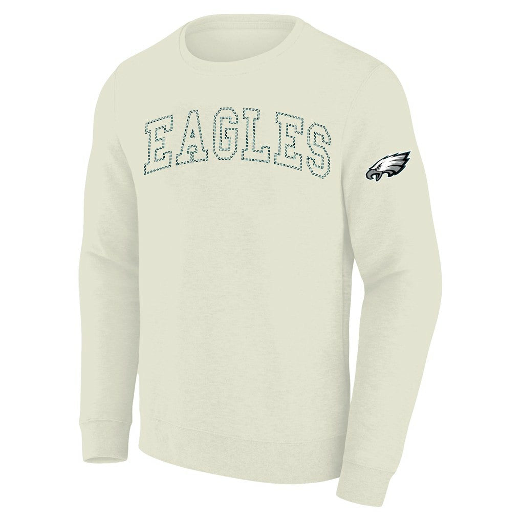 Philadelphia Eagles Profile Big & Tall Fleece Sweatshirt - Cream - NFL