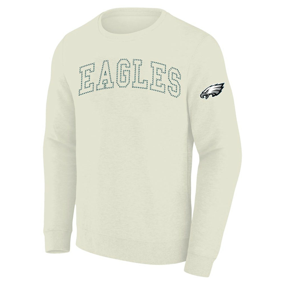 Philadelphia Eagles Profile Big & Tall Fleece Sweatshirt - Cream - NFL