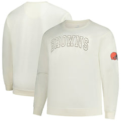 Cleveland Browns Profile Big & Tall Fleece Sweatshirt - Cream - NFL