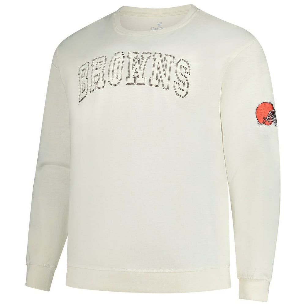 Cleveland Browns Profile Big & Tall Fleece Sweatshirt - Cream - NFL