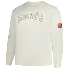 Cleveland Browns Profile Big & Tall Fleece Sweatshirt - Cream - NFL