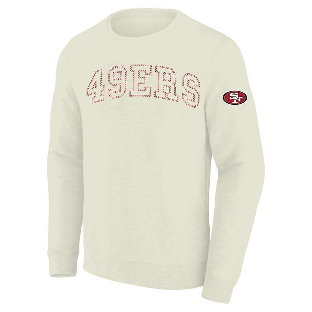 San Francisco 49ers Profile Big & Tall Fleece Sweatshirt - Cream - NFL