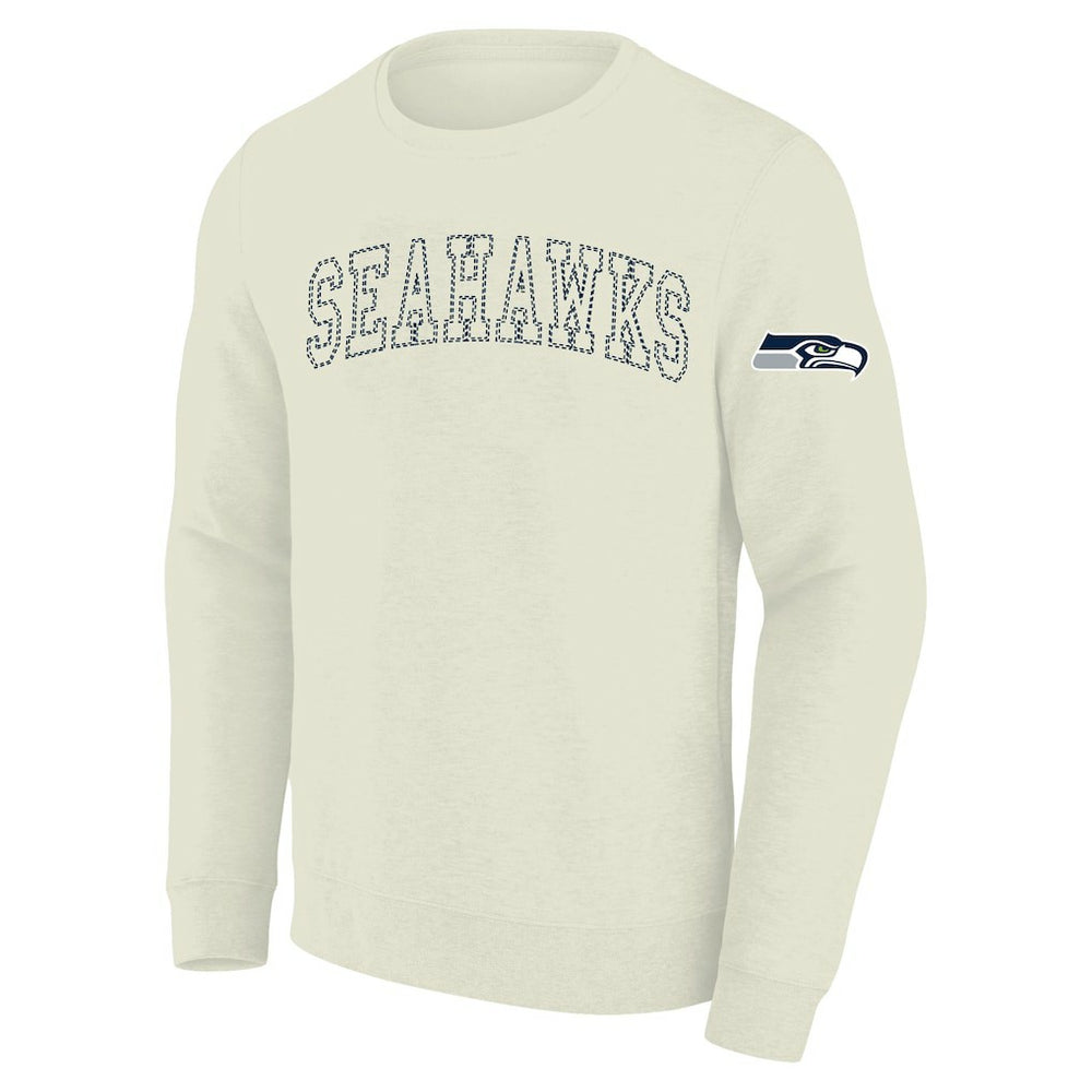 Seattle Seahawks Profile Big & Tall Fleece Sweatshirt - Cream - NFL