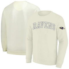 Baltimore Ravens Profile Big & Tall Fleece Sweatshirt - Cream - NFL