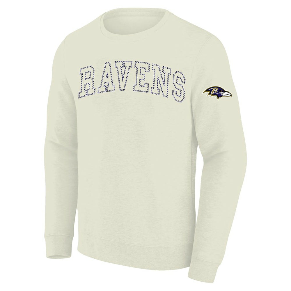 Baltimore Ravens Profile Big & Tall Fleece Sweatshirt - Cream - NFL
