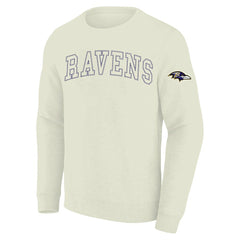 Baltimore Ravens Profile Big & Tall Fleece Sweatshirt - Cream - NFL