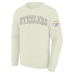 Pittsburgh Steelers Profile Big & Tall Fleece Sweatshirt - Cream - NFL