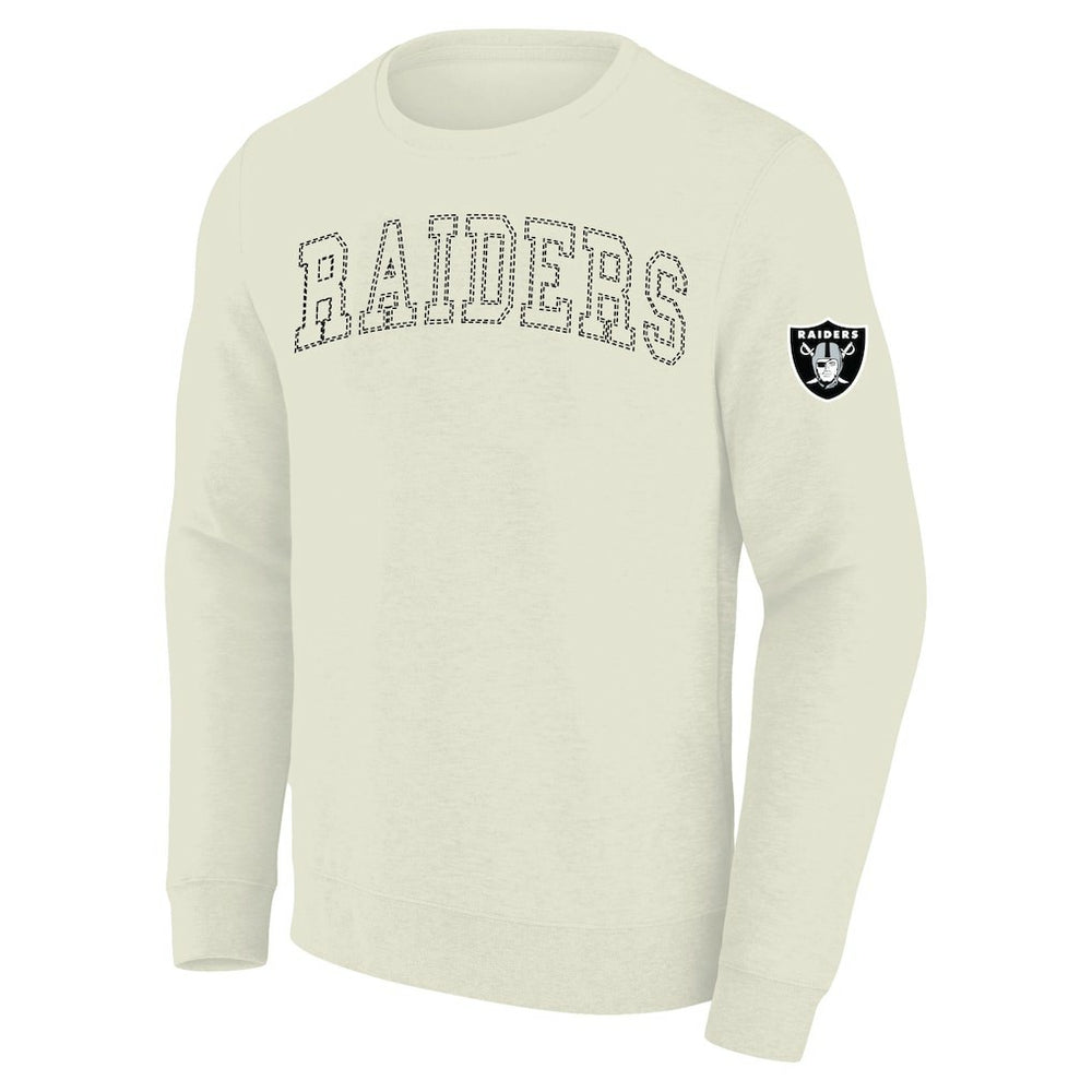 Las Vegas Raiders Profile Big & Tall Fleece Sweatshirt - Cream - NFL
