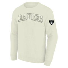 Las Vegas Raiders Profile Big & Tall Fleece Sweatshirt - Cream - NFL