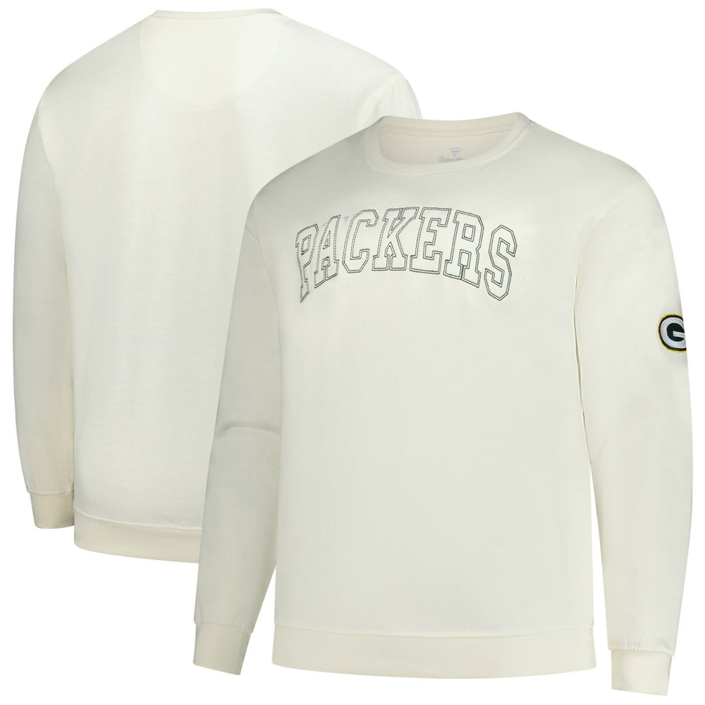 Green Bay Packers Profile Big & Tall Fleece Sweatshirt - Cream - NFL