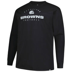 Cleveland Browns Big & Tall Coverage Scheme Long Sleeve T-Shirt - Black - Fanatics