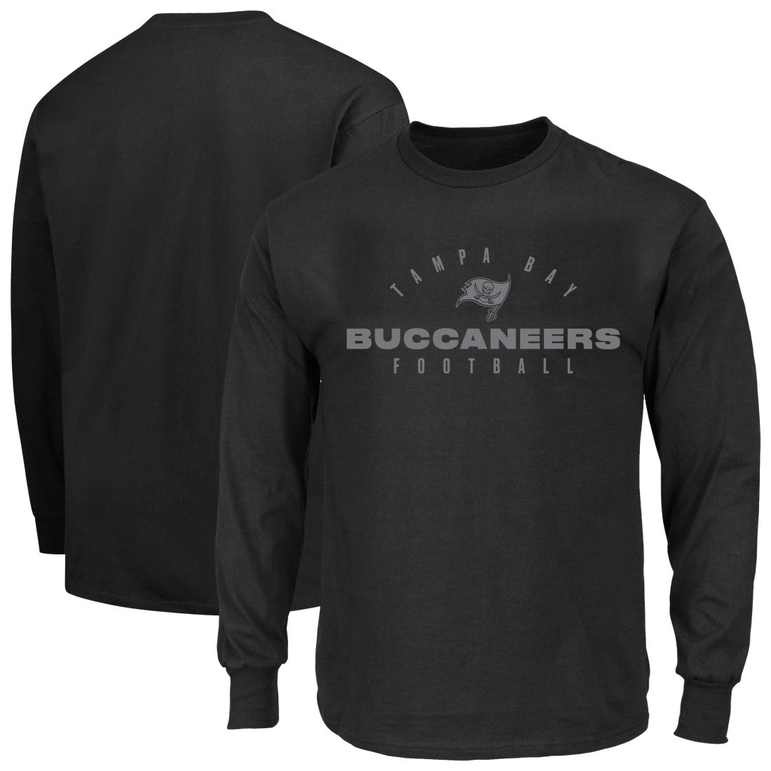 Tampa Bay Buccaneers Big & Tall Coverage Scheme Long Sleeve T-Shirt - Black - Fanatics