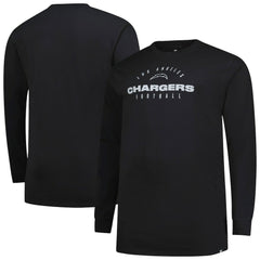 Los Angeles Chargers Big & Tall Coverage Scheme Long Sleeve T-Shirt - Black - Fanatics