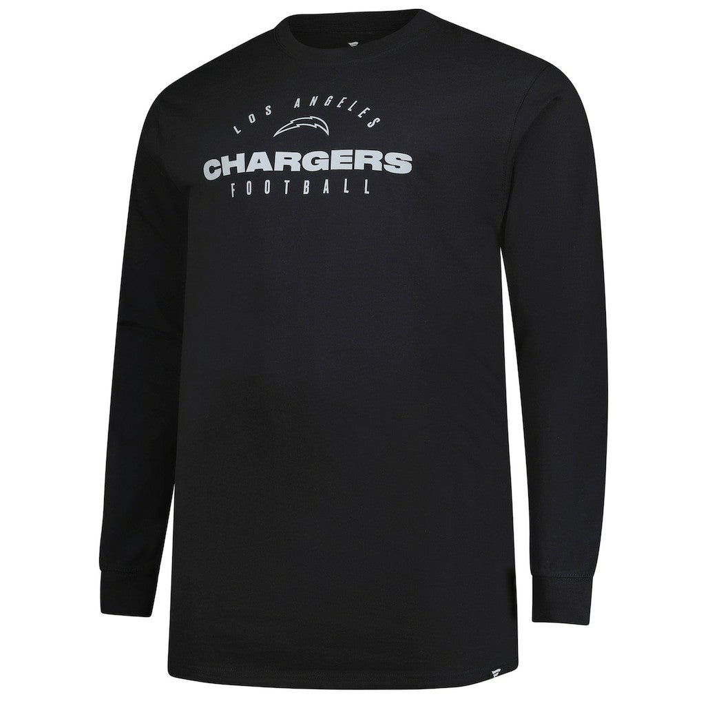 Los Angeles Chargers Big & Tall Coverage Scheme Long Sleeve T-Shirt - Black - Fanatics