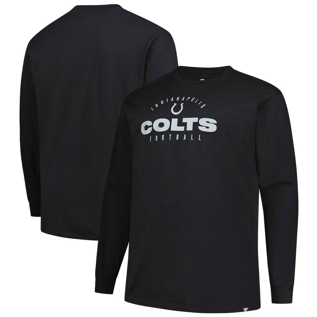 Indianapolis Colts Big & Tall Coverage Scheme Long Sleeve T-Shirt - Black - Fanatics