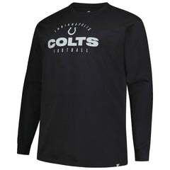 Indianapolis Colts Big & Tall Coverage Scheme Long Sleeve T-Shirt - Black - Fanatics