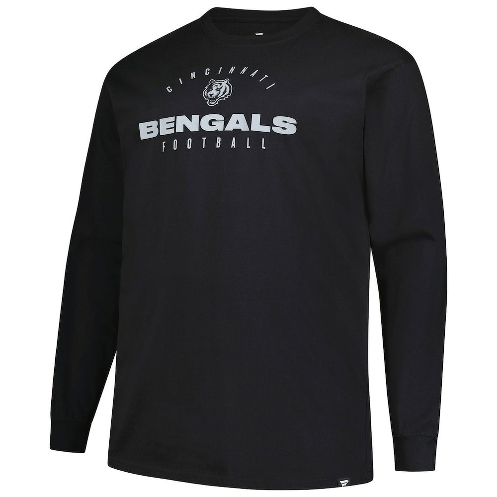 Cincinnati Bengals Big & Tall Coverage Scheme Long Sleeve T-Shirt - Black - Fanatics