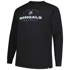 Cincinnati Bengals Big & Tall Coverage Scheme Long Sleeve T-Shirt - Black - Fanatics